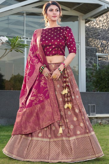 Silk Fabric Weaving With Stone Work Designer Multi Lehenga Choli With Banarasi Silk Dupatta